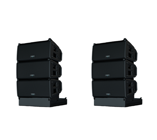 QSC L-Class 6 Box Line Array Concert Sound System Rental - Ground Stac